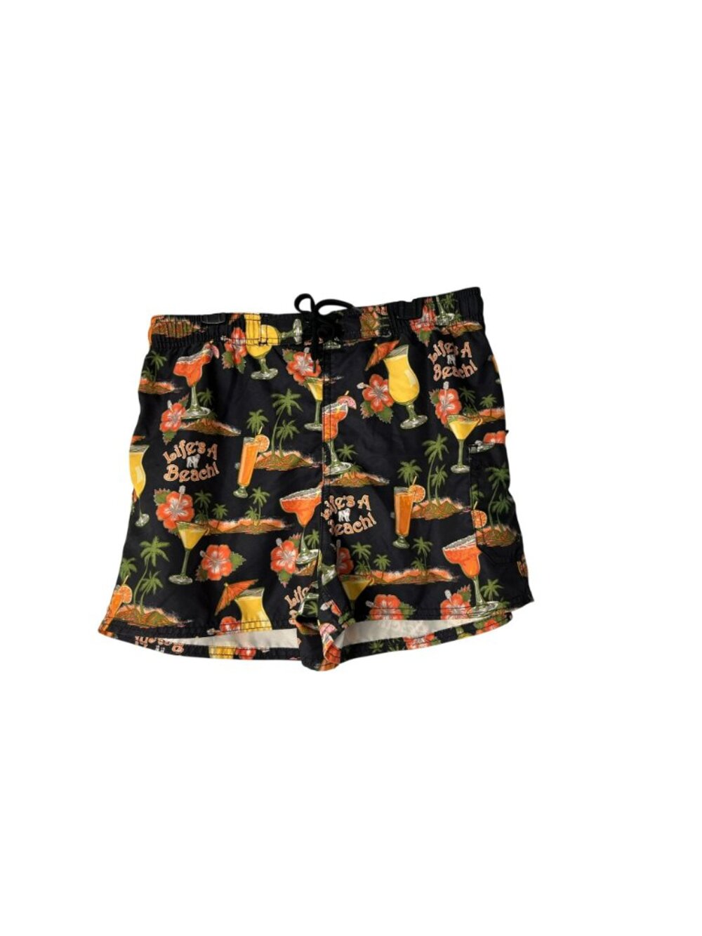Big Dogs Mens Small Tropical Cocktail Print Swim Trunks 100% Polyester USED - Picture 12 of 12